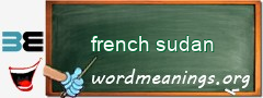 WordMeaning blackboard for french sudan